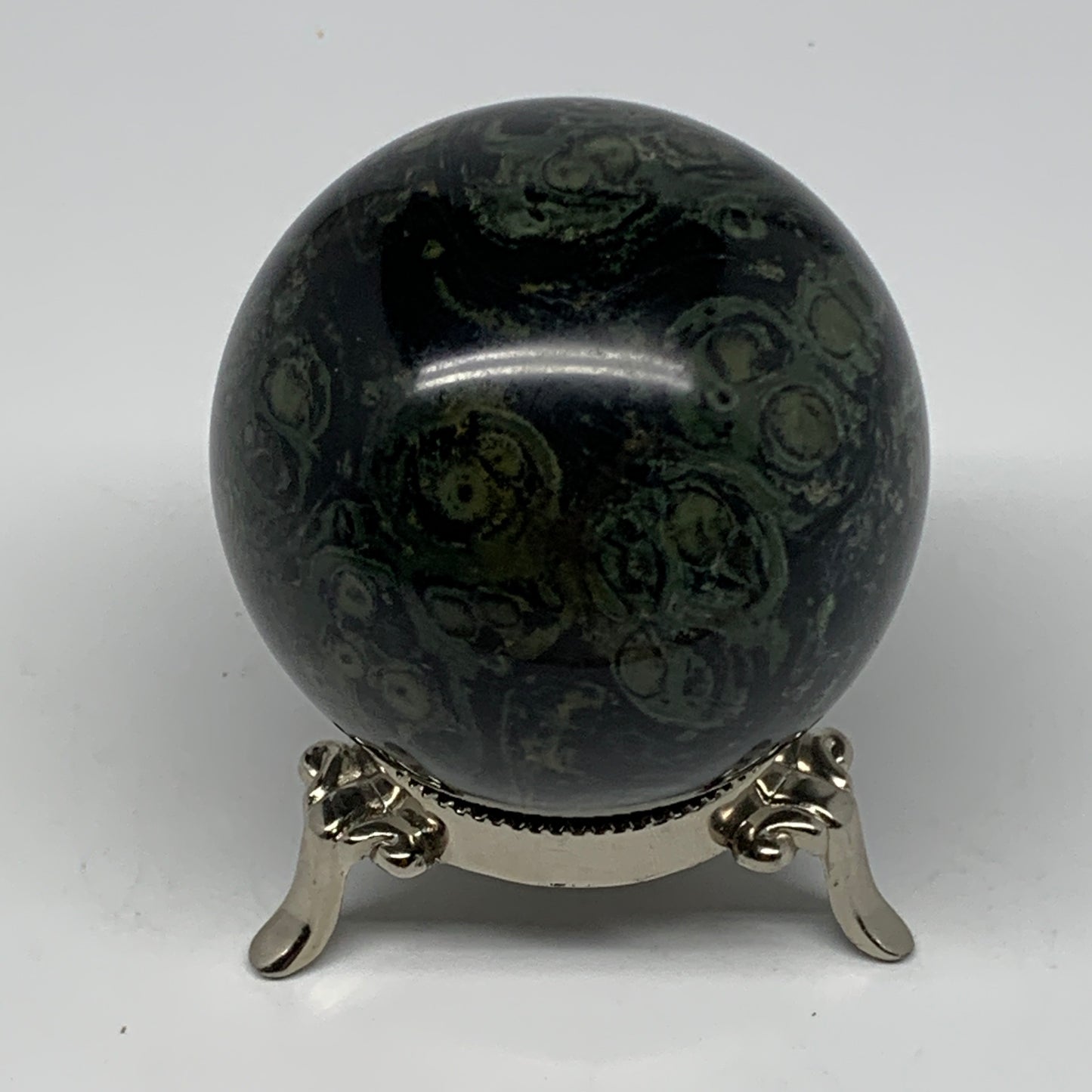 412.8g, 2.6"(66mm), Crocodile Kambaba Jasper Sphere Ball Reiki @Madagascar,B1570