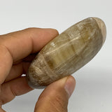 103.7g, 2.5"x1.9"x0.8", Honey Calcite Palm-Stone Reiki @Afghanistan, B14890