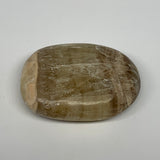 103.7g, 2.5"x1.9"x0.8", Honey Calcite Palm-Stone Reiki @Afghanistan, B14890