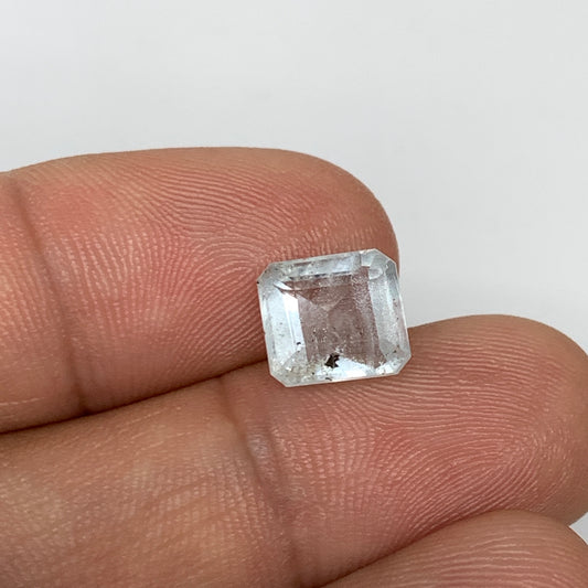 2.83cts, 8mmx7mmx5mm, Aquamarine Crystal Facetted Stone Loose @Pakistan,CTS208