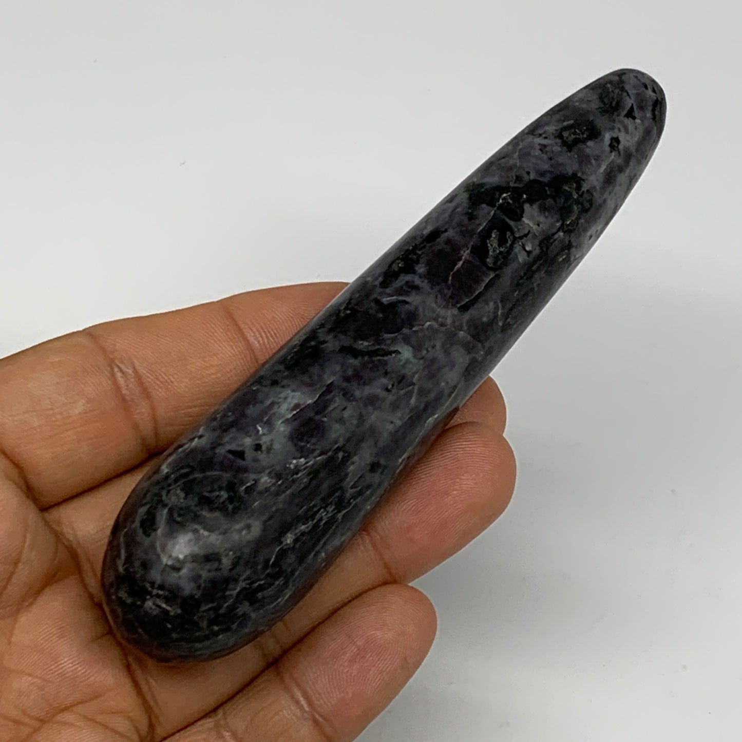 117.9g,4.5"x1" Indigo Gabro Merlinite Stick, Wand,Home Decor,Collectible,B18042