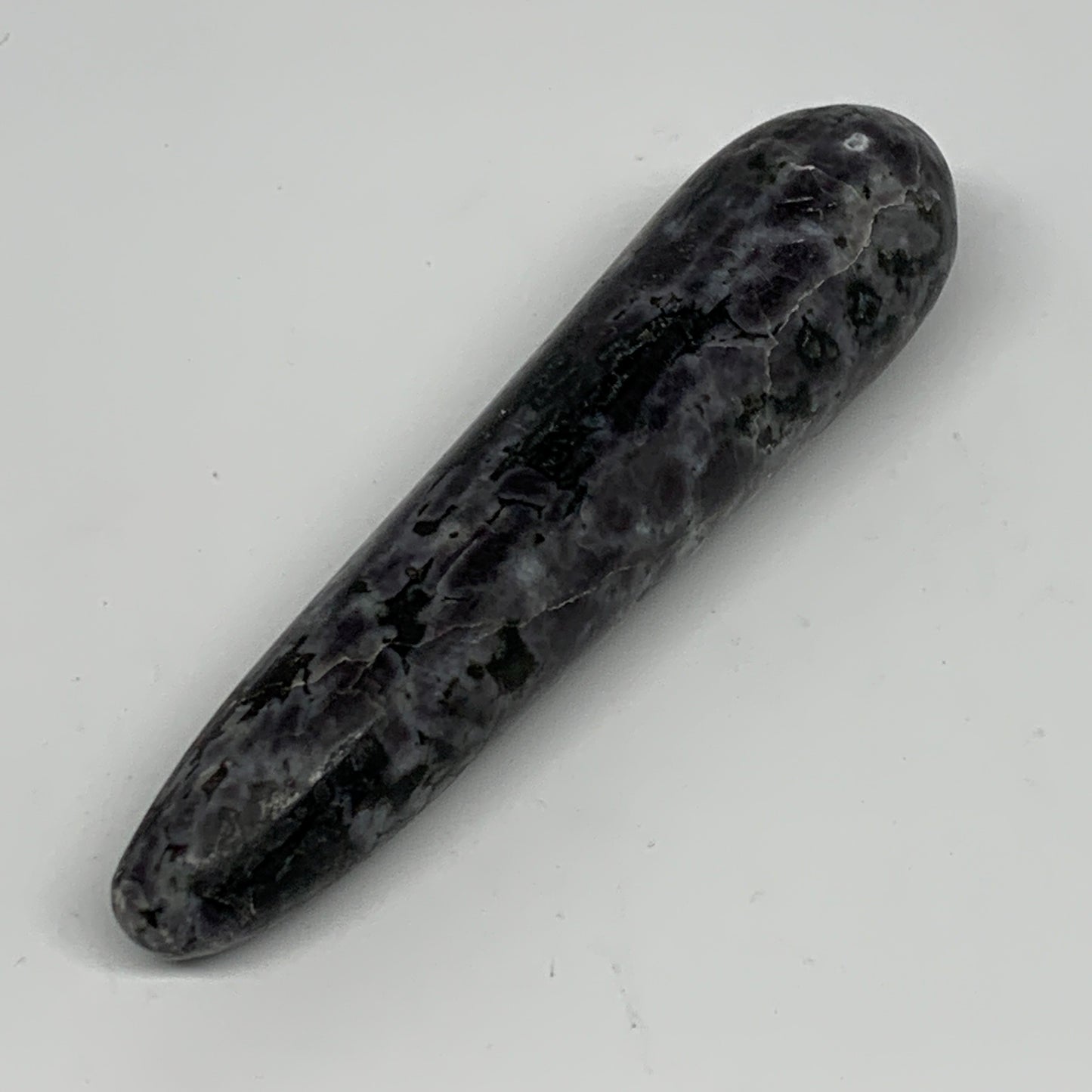 117.9g,4.5"x1" Indigo Gabro Merlinite Stick, Wand,Home Decor,Collectible,B18042