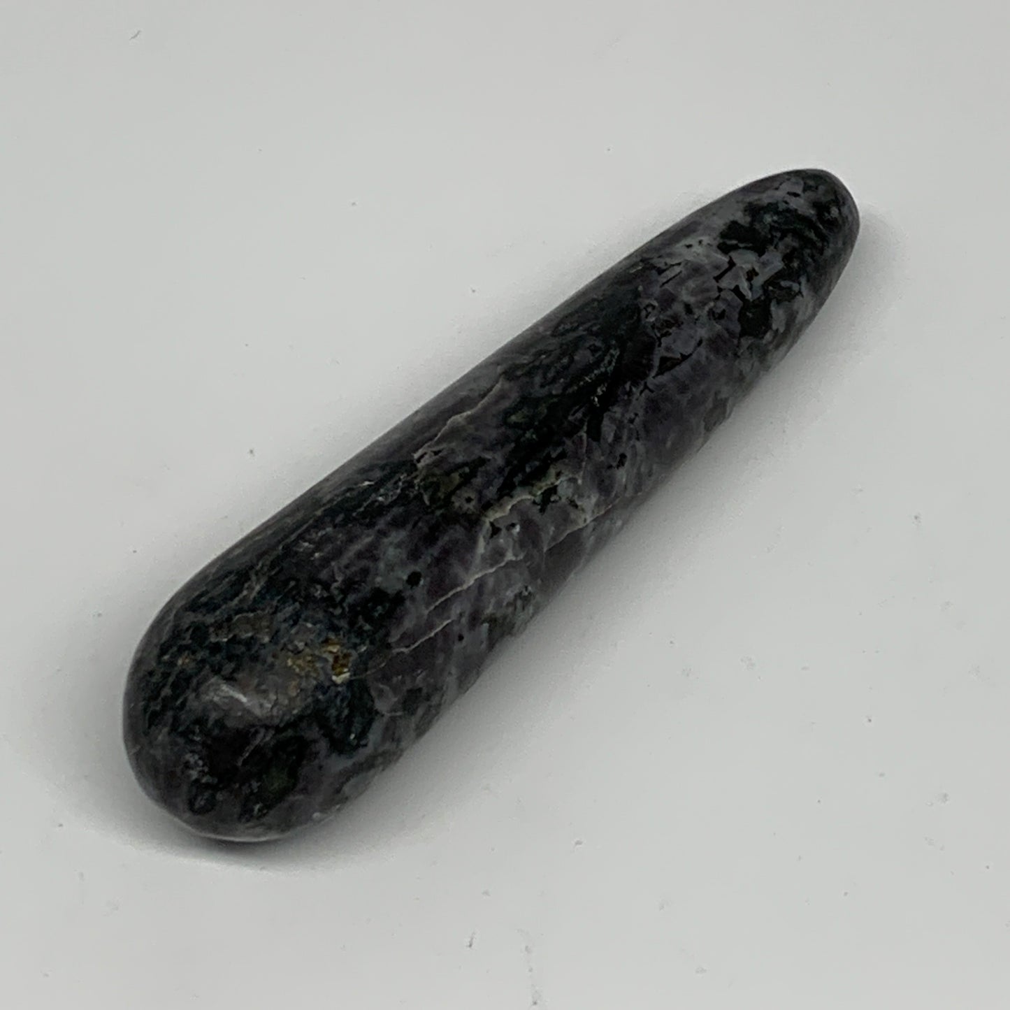 117.9g,4.5"x1" Indigo Gabro Merlinite Stick, Wand,Home Decor,Collectible,B18042