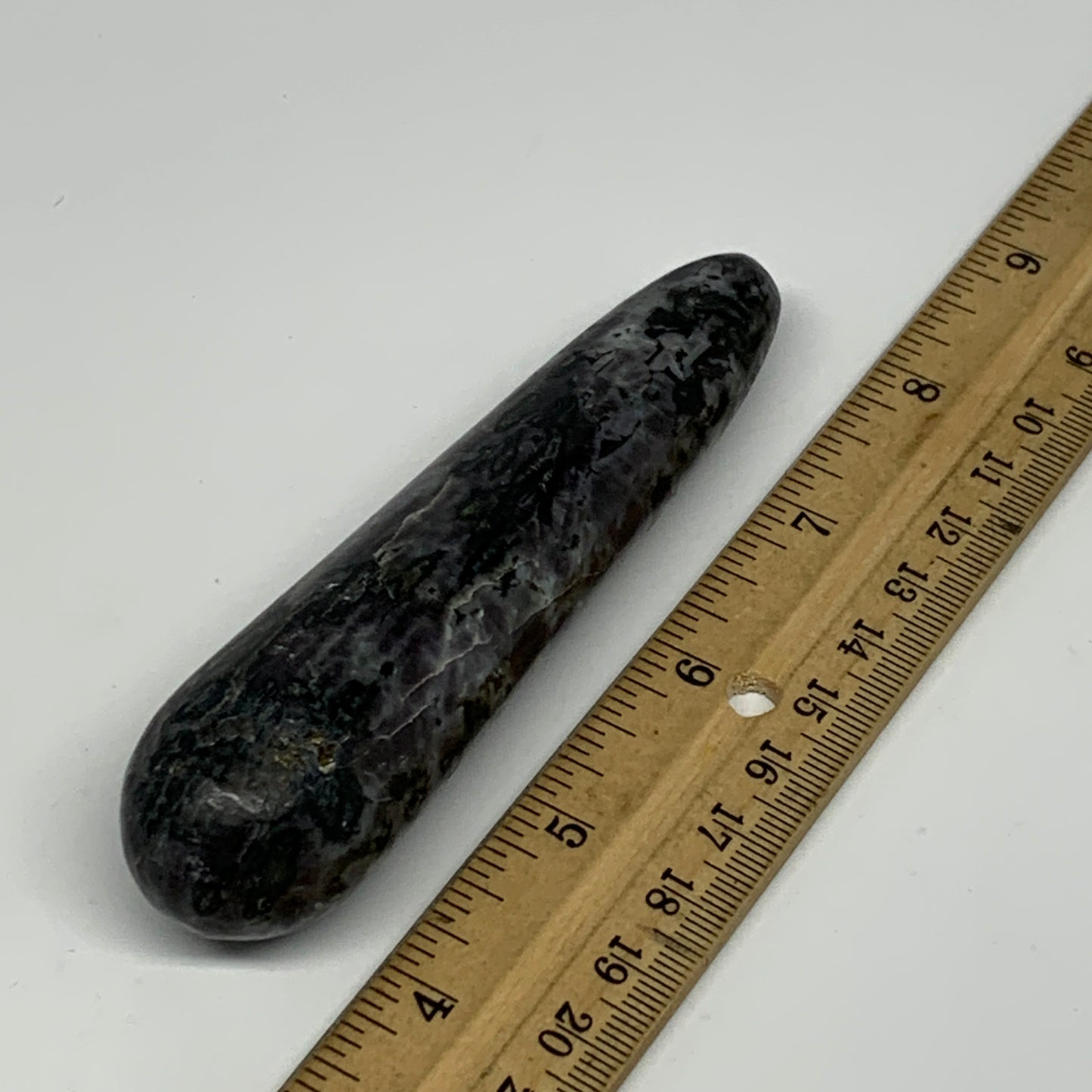 117.9g,4.5"x1" Indigo Gabro Merlinite Stick, Wand,Home Decor,Collectible,B18042