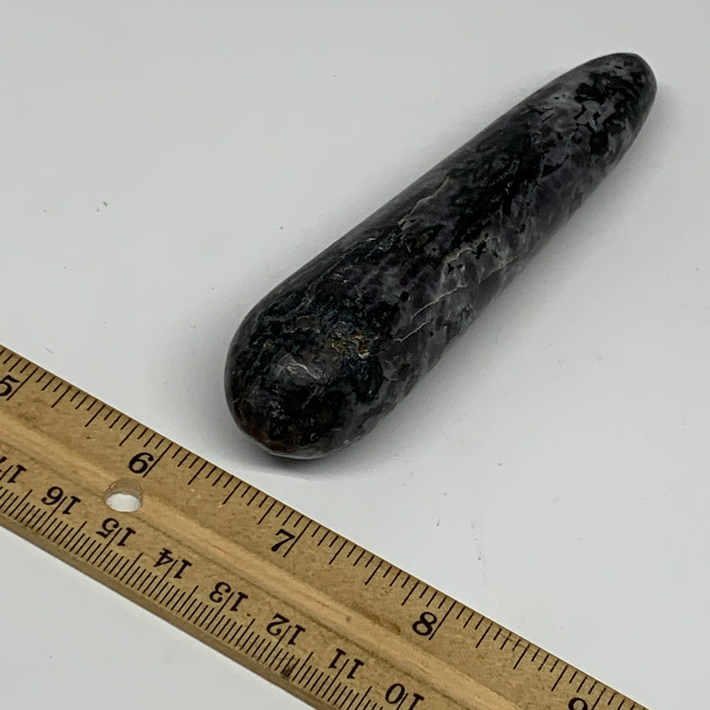117.9g,4.5"x1" Indigo Gabro Merlinite Stick, Wand,Home Decor,Collectible,B18042