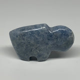 208.9g, 3.5"x2.4"x1" Natural Blue Calcite Buffalo Polished @Madagascar,B22876