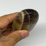 161.9g, 3.3"x1.7"x1", Honey Calcite Palm-Stone Reiki @Afghanistan, B14893