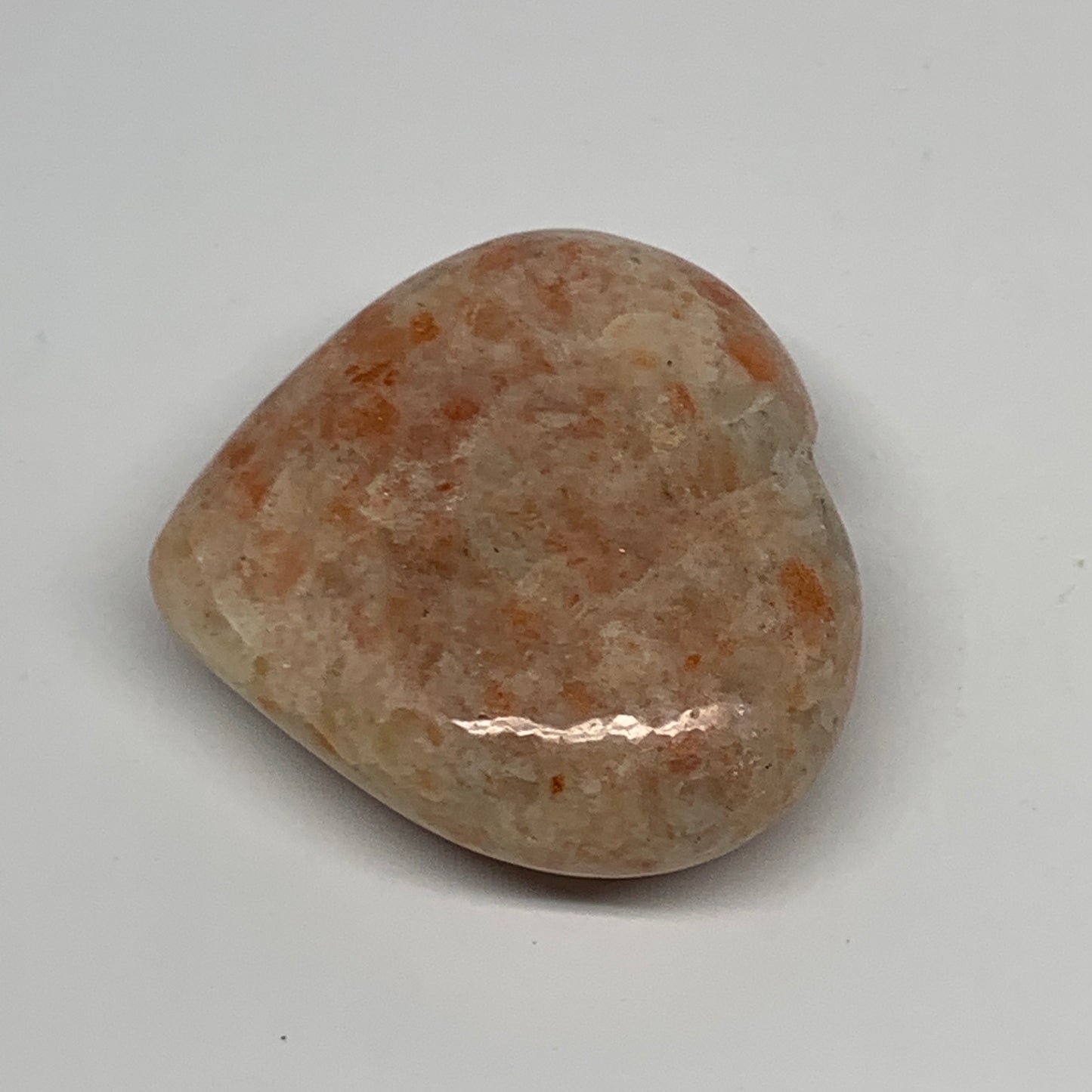 86.9g, 2"x2.3"x0.8" Natural Sunstone Heart Small Polished Healing Crystal,B22075