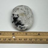103.4g,2.5"x1.9"x0.8", Rainbow Moonstone Palm-Stone Polished from India, B21245