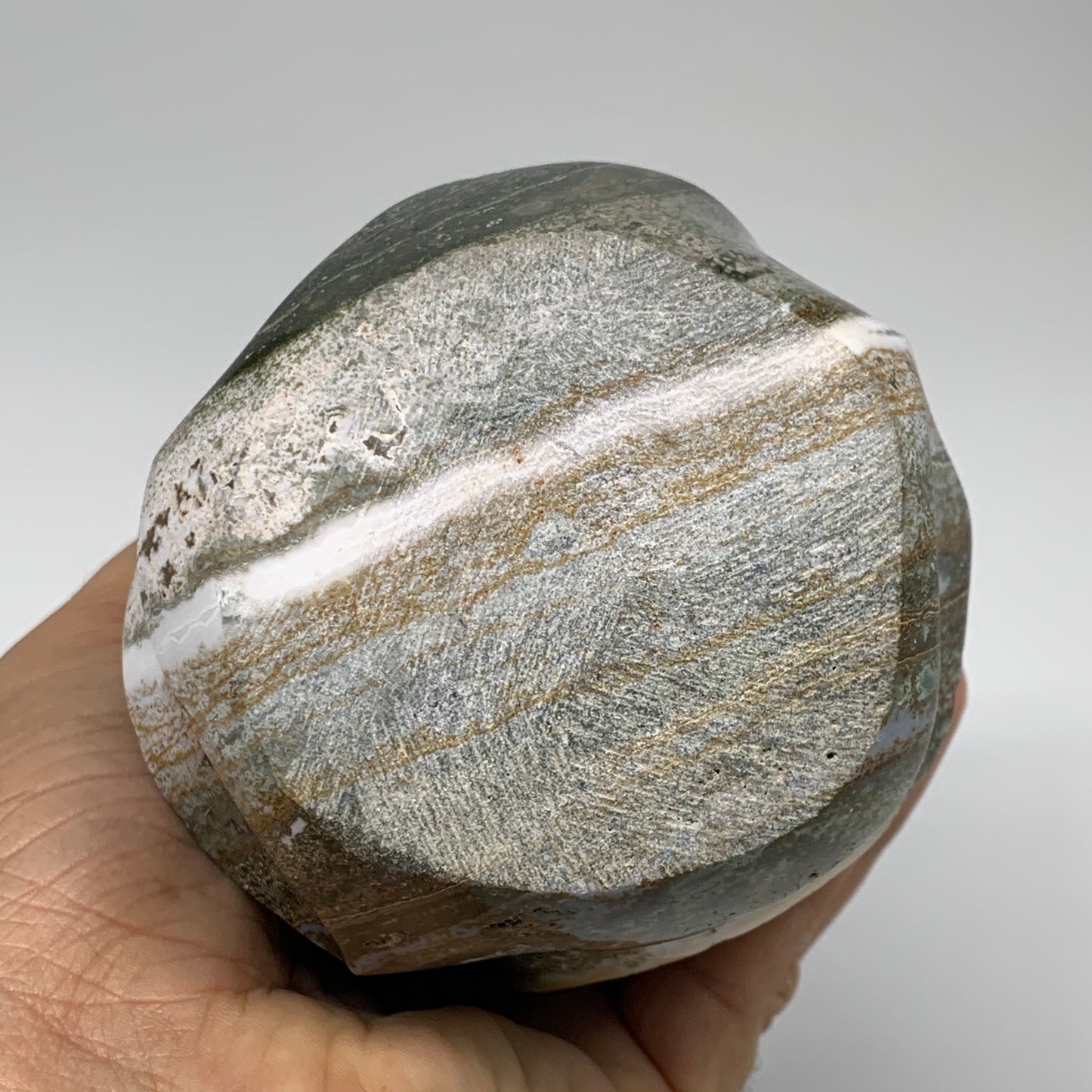 1750g, 9"x3.5"x3.3", Natural Ocean Jasper Flame Gemstones Reiki Tool, B6230