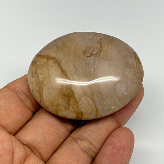 60.7g, 2.1"x1.7"x0.7" Picture Jasper Palm-Stone Gemstone Home Decor, B20252