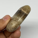 59.8g, 2.2"x1.3"x0.7", Honey Calcite Palm-Stone Reiki @Afghanistan, B14899