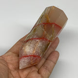 249.9g, 4.1"x1.5"x1.5" Dyed/Heated Calcite Point Tower Obelisk Crystal, B24968