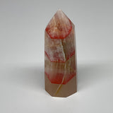 249.9g, 4.1"x1.5"x1.5" Dyed/Heated Calcite Point Tower Obelisk Crystal, B24968
