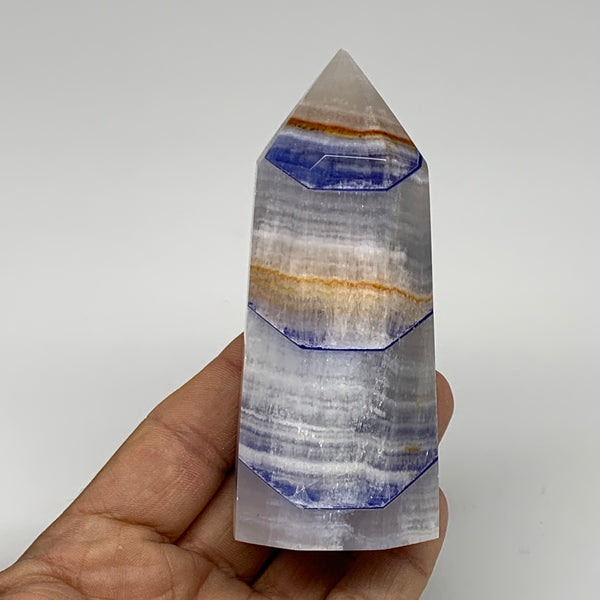 238.7g, 2.8"x1.6"x1.5" Dyed/Heated Calcite Point Tower Obelisk Crystal, B24969