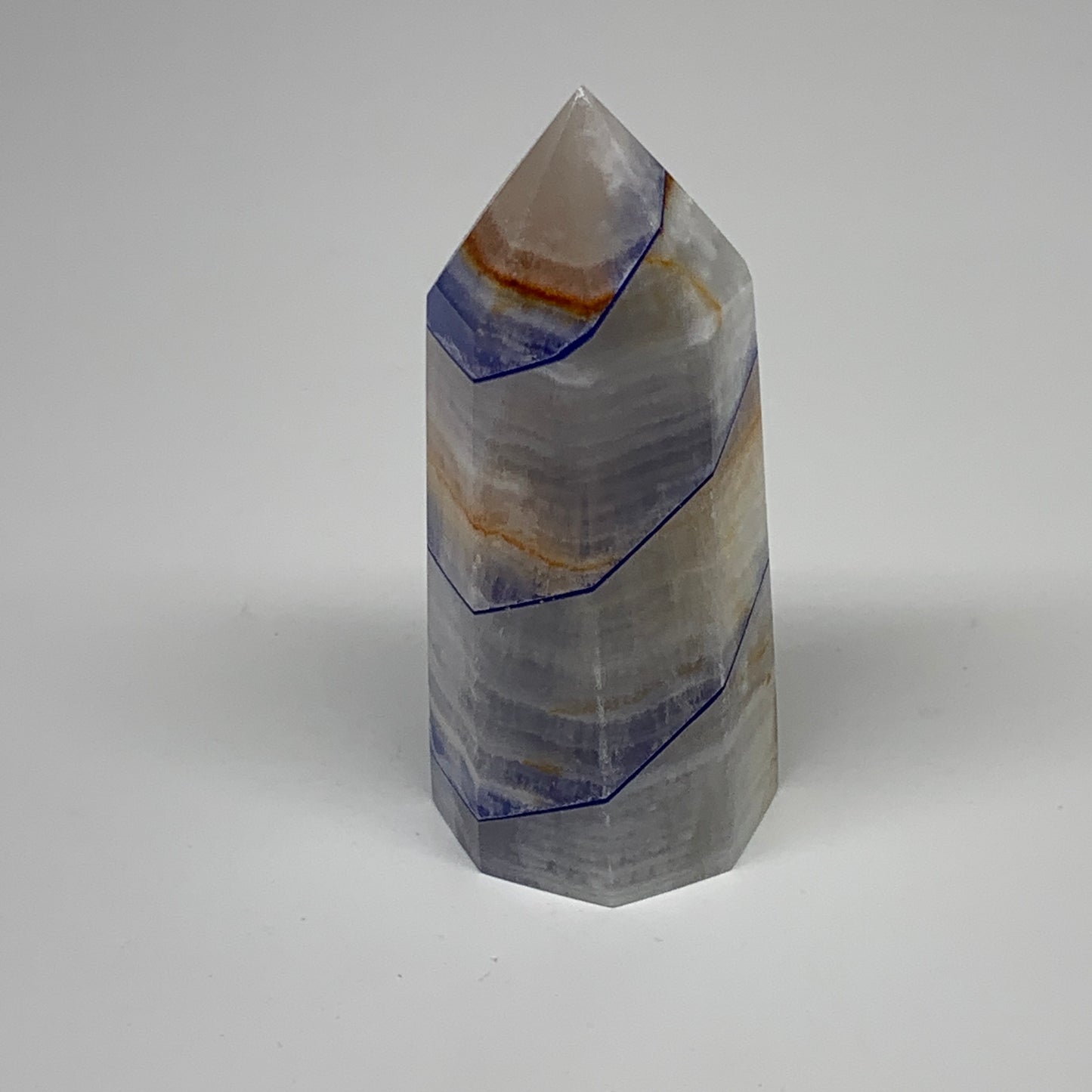 238.7g, 2.8"x1.6"x1.5" Dyed/Heated Calcite Point Tower Obelisk Crystal, B24969