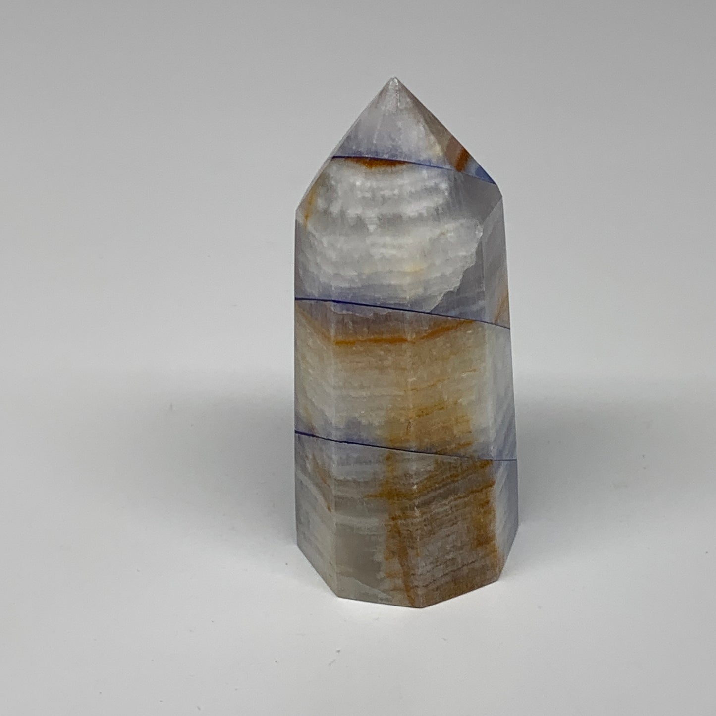 238.7g, 2.8"x1.6"x1.5" Dyed/Heated Calcite Point Tower Obelisk Crystal, B24969