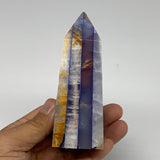 302.7g, 4.1"x1.6"x1.6" Dyed/Heated Calcite Point Tower Obelisk Crystal, B24970