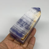 302.7g, 4.1"x1.6"x1.6" Dyed/Heated Calcite Point Tower Obelisk Crystal, B24970