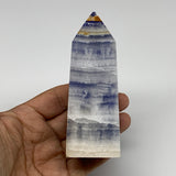 285.6g, 4.1"x1.6"x1.5" Dyed/Heated Calcite Point Tower Obelisk Crystal, B24972