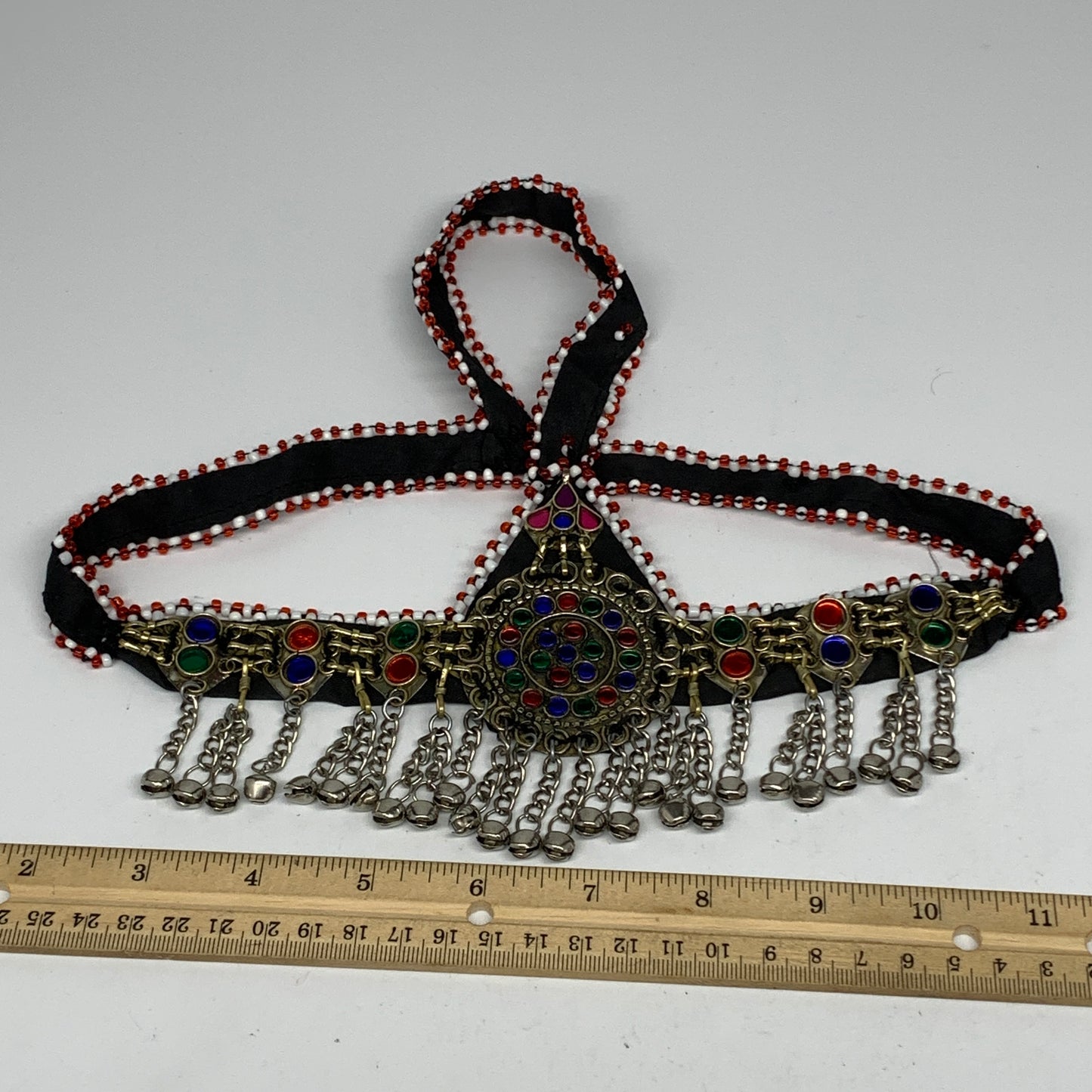 78.7g, Kuchi Headdress Headpiece Afghan Ethnic Tribal Jingle Bells @Afghanistan,