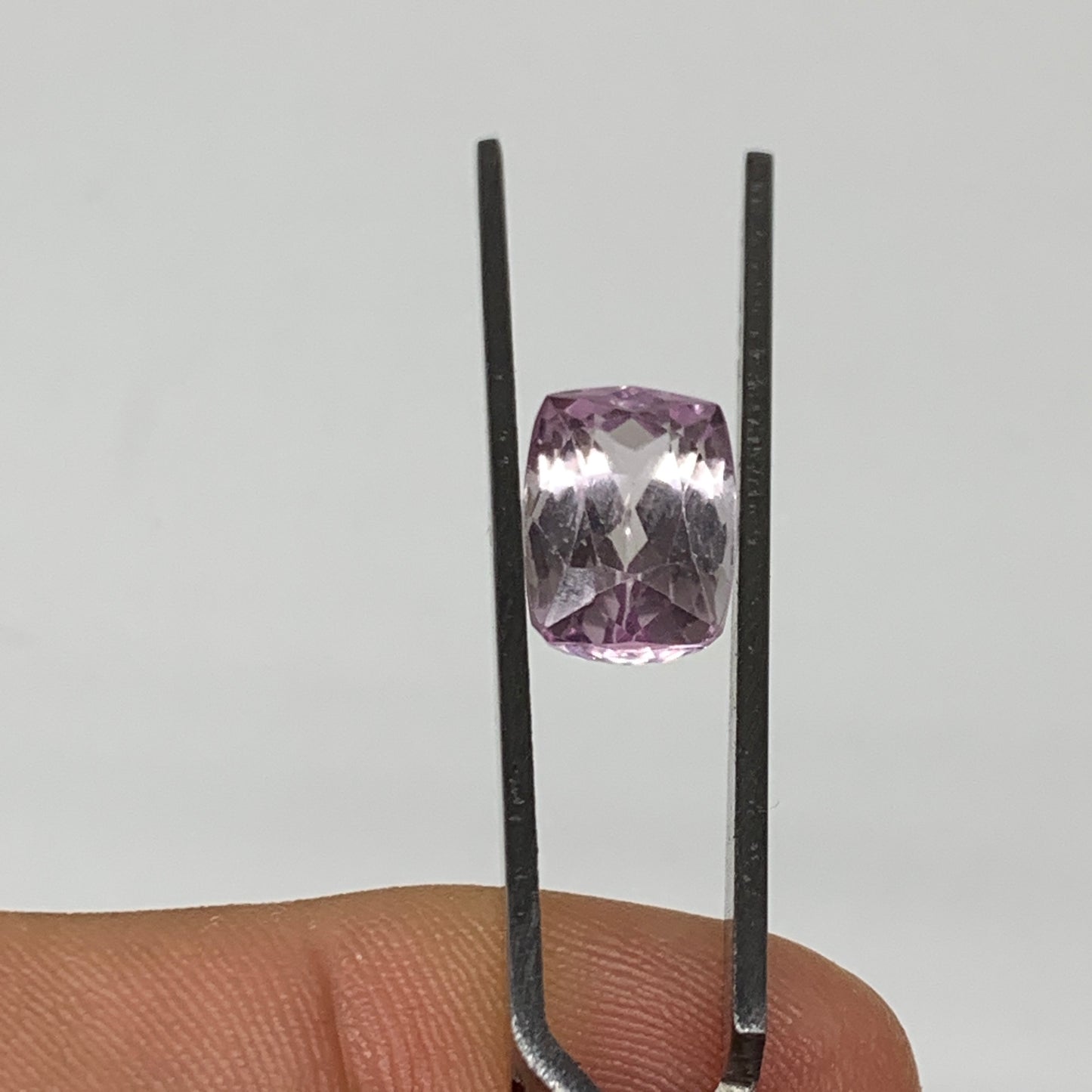 6.77cts, 12mmx8mmx7mm,Heated Kunzite Crystal Facetted Stone @Afghanistan,CTS220