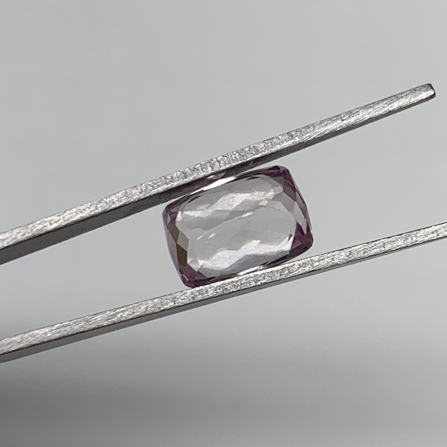 6.77cts, 12mmx8mmx7mm,Heated Kunzite Crystal Facetted Stone @Afghanistan,CTS220