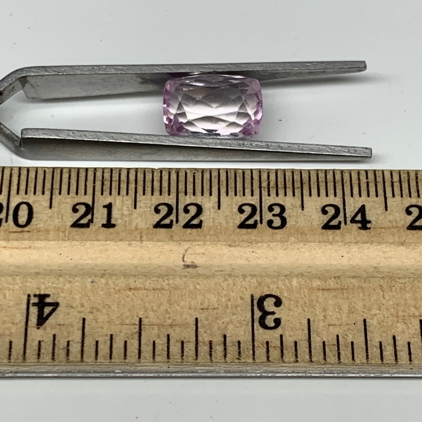6.77cts, 12mmx8mmx7mm,Heated Kunzite Crystal Facetted Stone @Afghanistan,CTS220