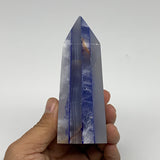 307.3g, 4.1"x1.6"x1.6" Dyed/Heated Calcite Point Tower Obelisk Crystal, B24973