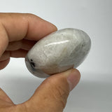 107.6g,2.6"x1.8"x1", Rainbow Moonstone Palm-Stone Polished from India, B21253