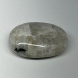 107.6g,2.6"x1.8"x1", Rainbow Moonstone Palm-Stone Polished from India, B21253
