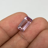 5.17cts, 12mmx6mmx5mm,Heated Kunzite Crystal Facetted Stone @Afghanistan,CTS222