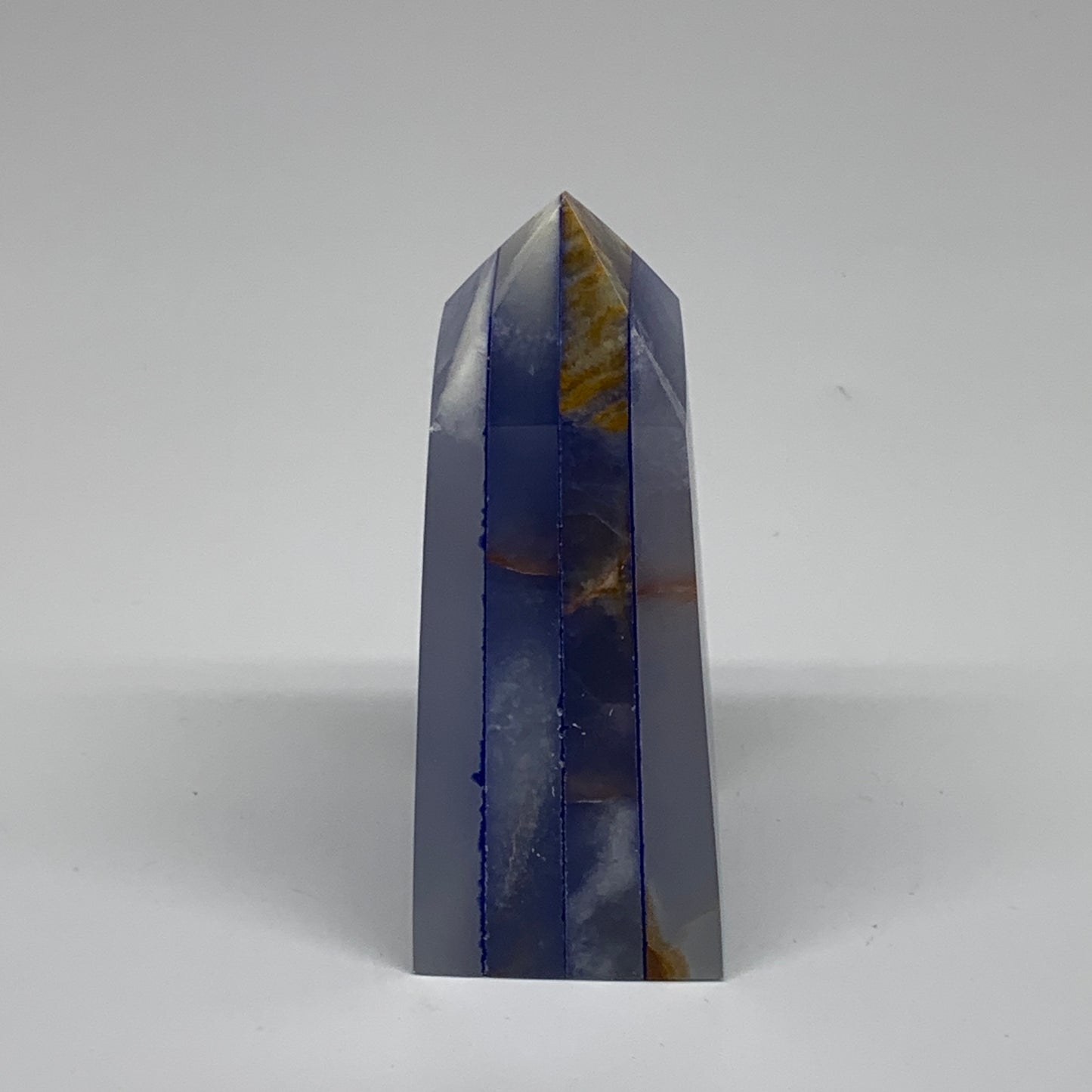 310.8g, 4"x1.6"x1.6" Dyed/Heated Calcite Point Tower Obelisk Crystal, B24974