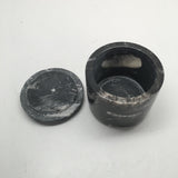 222g Round Shape Orthoceras Fossil Ammonite Small Jewelry Box @Morocco, FJ14 - watangem.com