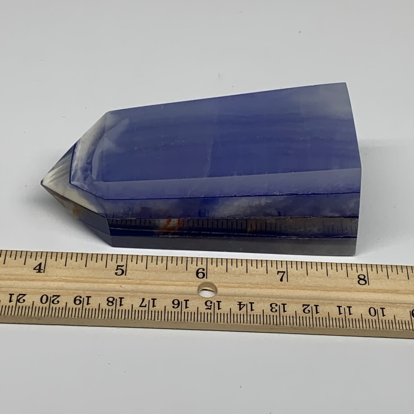 310.8g, 4"x1.6"x1.6" Dyed/Heated Calcite Point Tower Obelisk Crystal, B24974