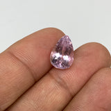 5.87cts, 12mmx8mmx7mm,Heated Kunzite Crystal Facetted Stone @Afghanistan,CTS223
