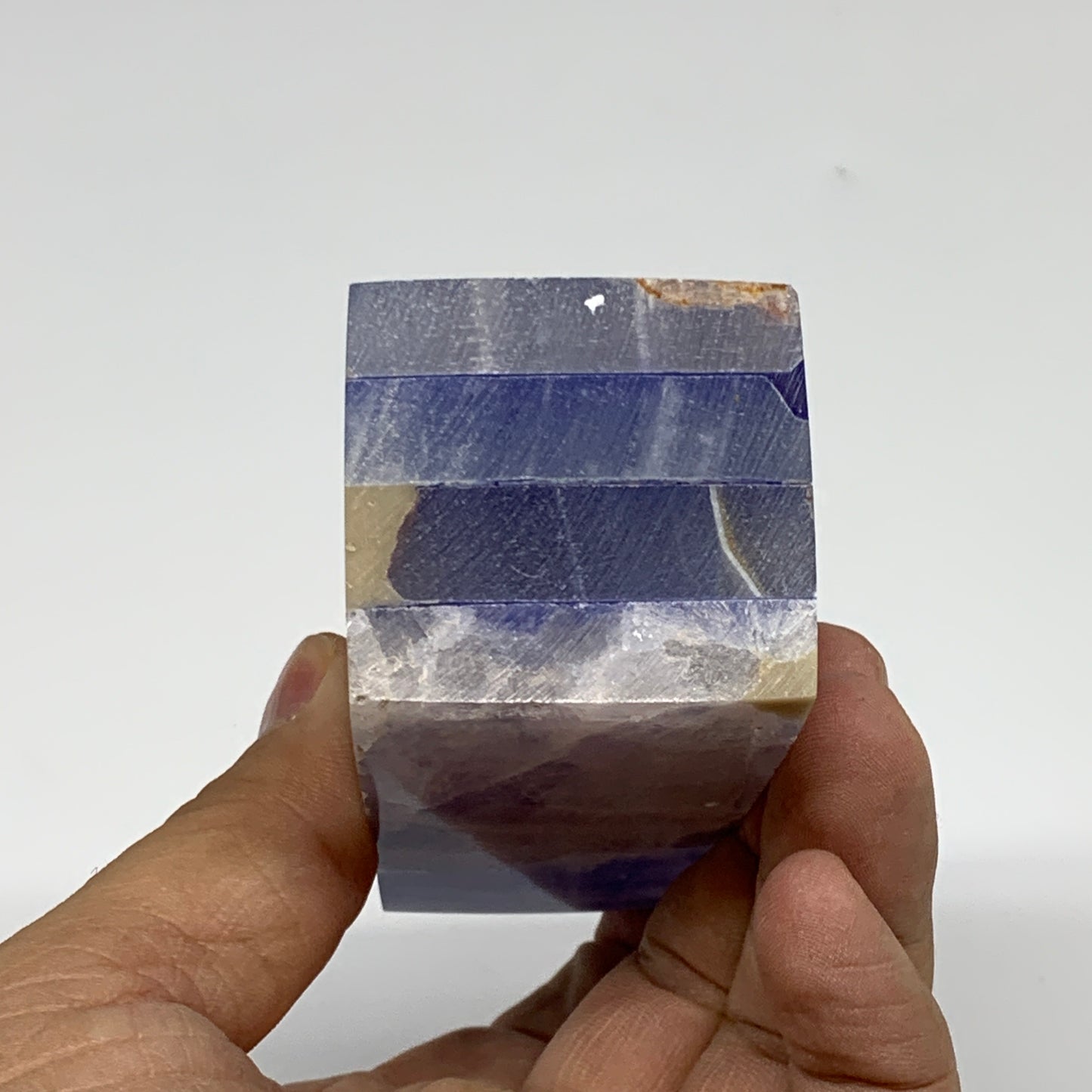 294.1g, 4.1"x1.6"x1.5" Dyed/Heated Calcite Point Tower Obelisk Crystal, B24975