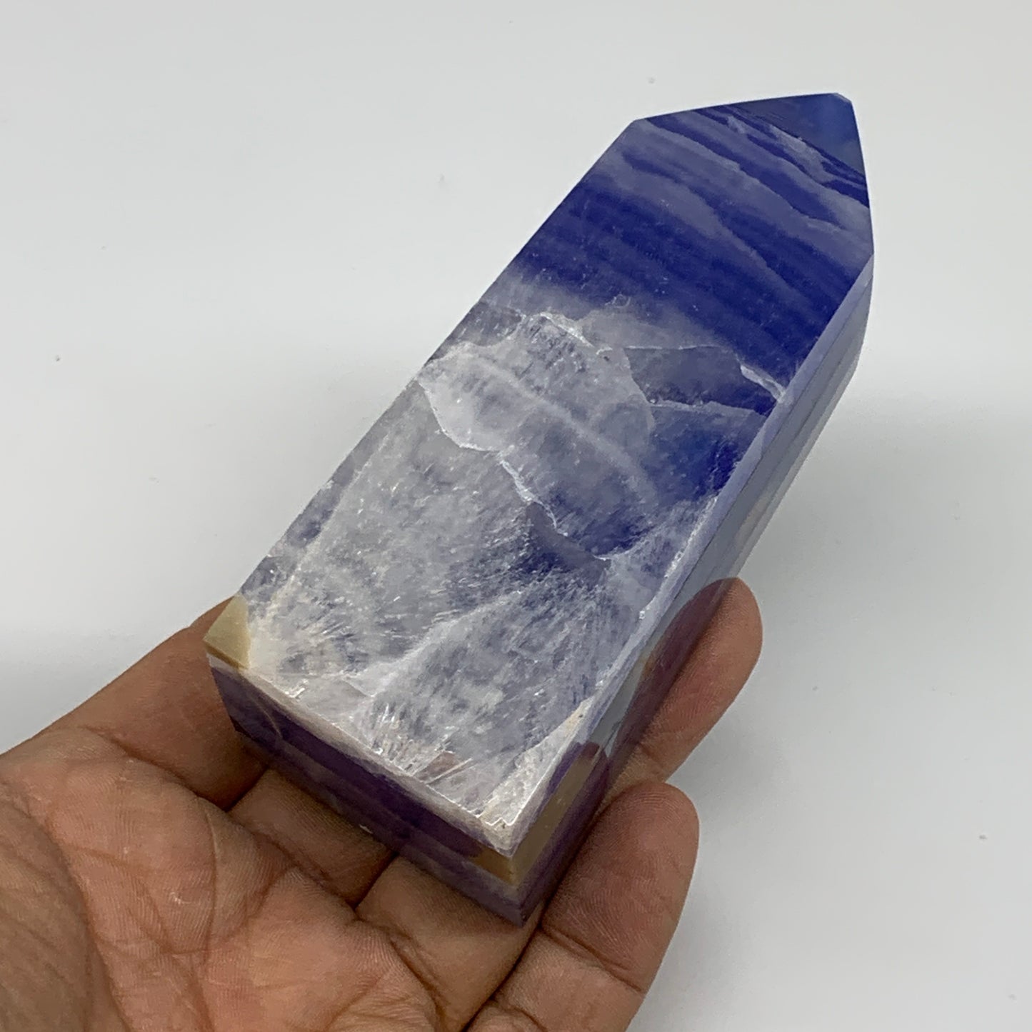 294.1g, 4.1"x1.6"x1.5" Dyed/Heated Calcite Point Tower Obelisk Crystal, B24975