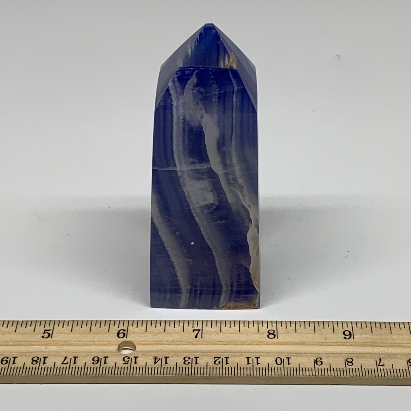 294.1g, 4.1"x1.6"x1.5" Dyed/Heated Calcite Point Tower Obelisk Crystal, B24975