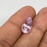 5.92cts, 13mmx7mmx8mm,Heated Kunzite Crystal Facetted Stone @Afghanistan,CTS225