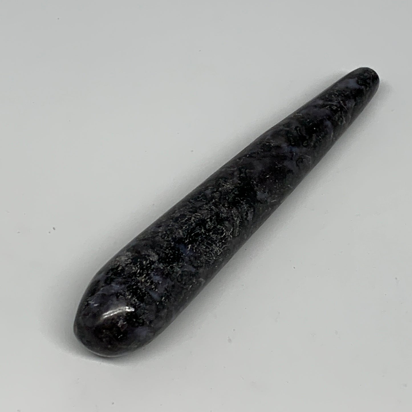 119.7g,5.5"x1" Indigo Gabro Merlinite Stick, Wand,Home Decor,Collectible,B18059