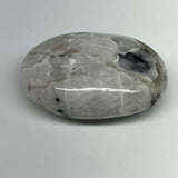 122.5g,2.6"x1.8"x1.1", Rainbow Moonstone Palm-Stone Polished from India, B21257