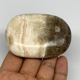 139.8g, 2.9"x2.1"x0.8", Natural Calcite Palm-Stone Reiki @Afghanistan, B14909