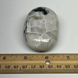 122.5g,2.6"x1.8"x1.1", Rainbow Moonstone Palm-Stone Polished from India, B21257