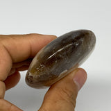 139.8g, 2.9"x2.1"x0.8", Natural Calcite Palm-Stone Reiki @Afghanistan, B14909