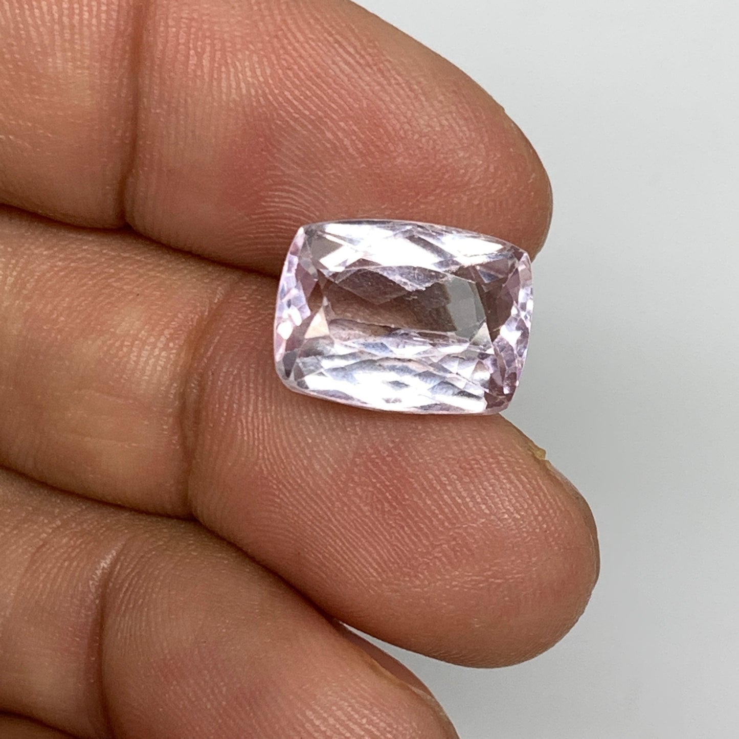 8.18cts, 13mmx10mmx6mm,Heated Kunzite Crystal Facetted Stone @Afghanistan,CTS227