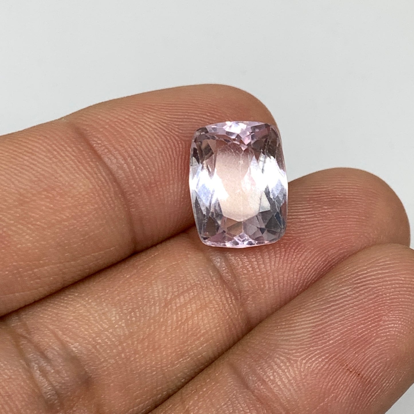 8.18cts, 13mmx10mmx6mm,Heated Kunzite Crystal Facetted Stone @Afghanistan,CTS227