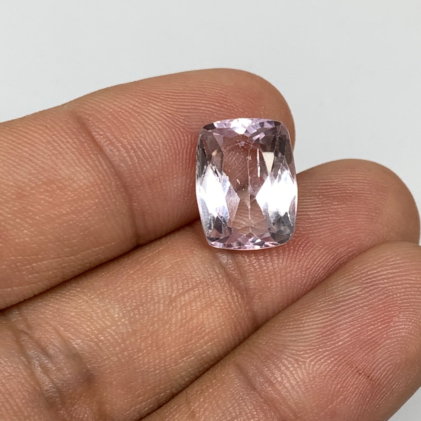 8.18cts, 13mmx10mmx6mm,Heated Kunzite Crystal Facetted Stone @Afghanistan,CTS227