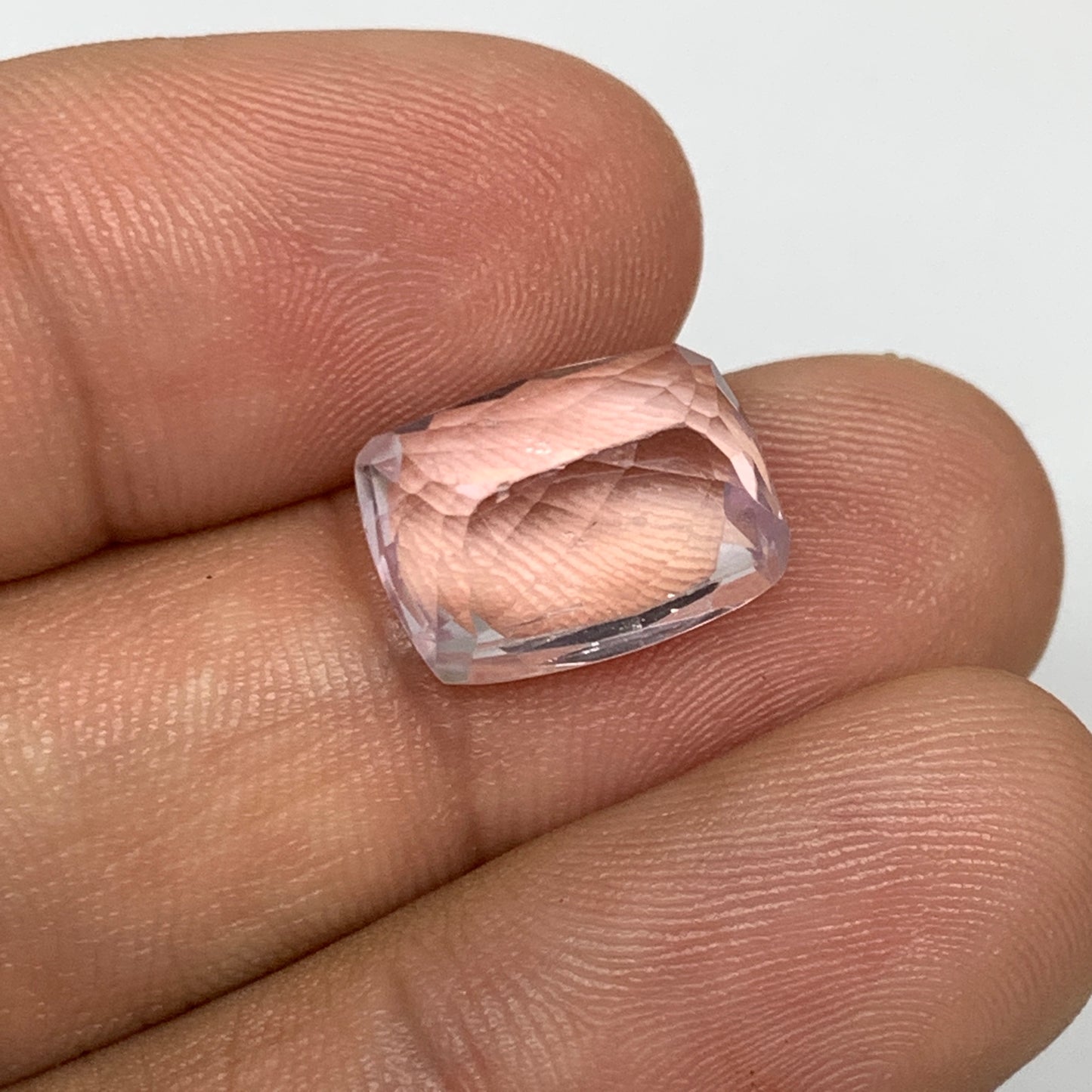 8.18cts, 13mmx10mmx6mm,Heated Kunzite Crystal Facetted Stone @Afghanistan,CTS227