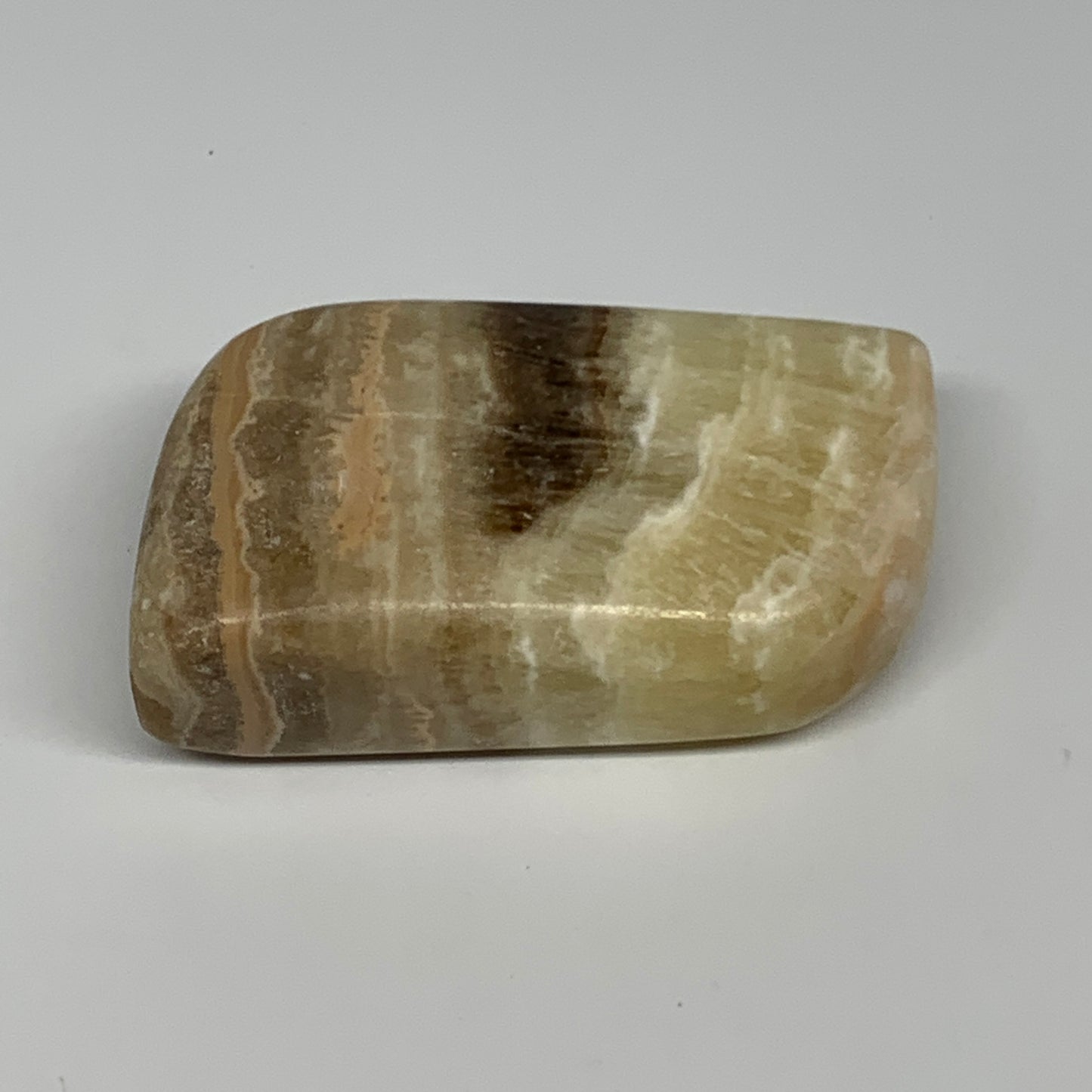 143.3g, 2.6"x1.6"x1", Natural Calcite Palm-Stone Reiki @Afghanistan, B14910